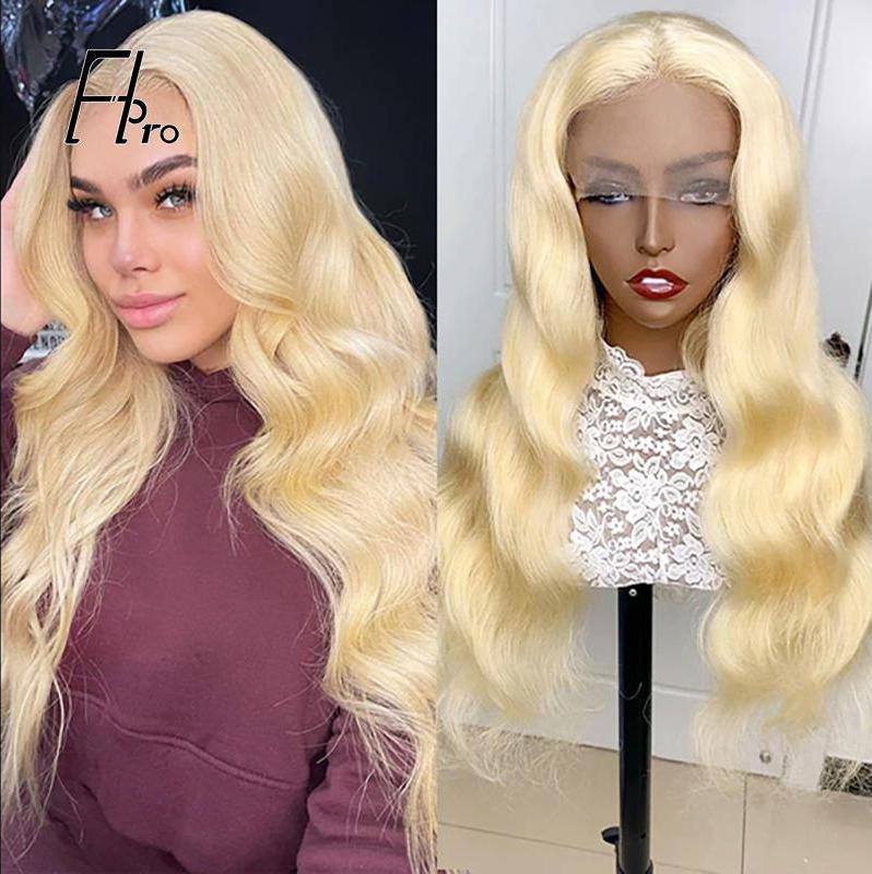 High Density 613# Blonde Full Lace Wig Body Wave Baby Hair